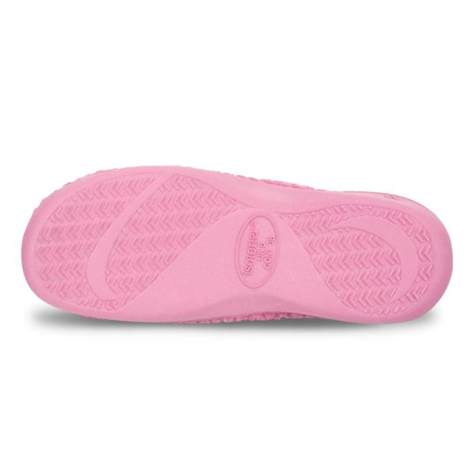 Isotoner® Ladies Popcorn Terry Mule Slipper Pink Extra Image 5